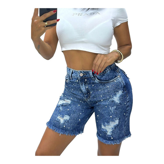Dark Tone Torero Shorts with Sparkles